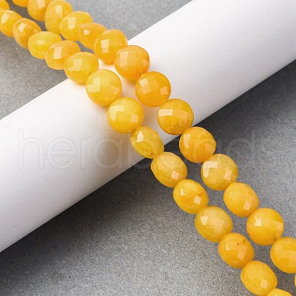 Natural White Jade Dyed Beads Strands G-C179-A44-03-1
