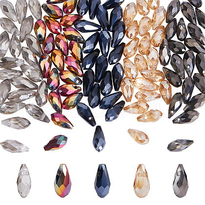   100pcs 5 colors Electroplate Glass Beads EGLA-PH0001-49-1