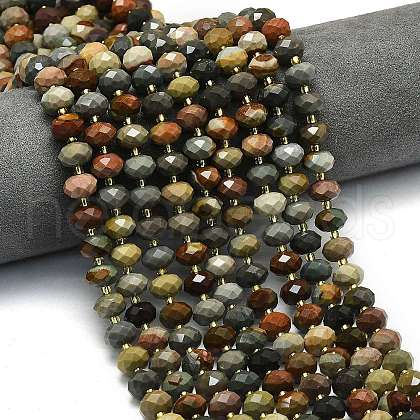 Natural Ocean Jasper Beads Strands G-P573-A25-01-1