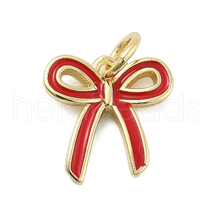 Brass Enamel Charms KK-H206-15G-01-1