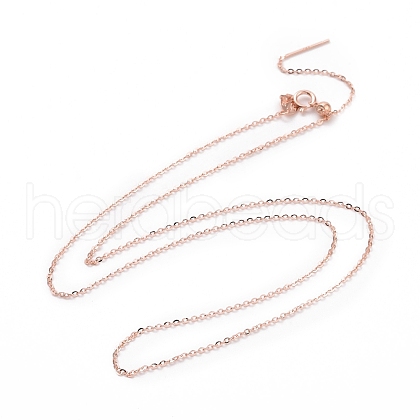 925 Sterling Silver Beadable Necklaces STER-I021-01RG-1