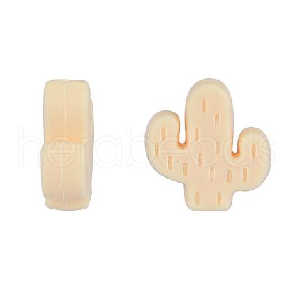 20Pcs Cactus Food Grade Eco-Friendly Silicone Focal Beads JX906A-1