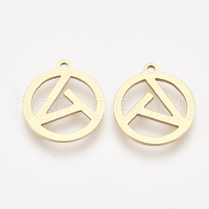 201 Stainless Steel Pendants STAS-T044-95G-1