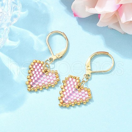 304 Stainless Steel Leverback Earrings for Women EJEW-MZ00408-01-1
