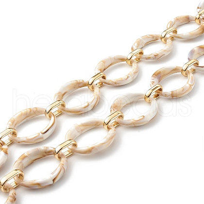 Handmade Imitation Gemstone Style Link Chains AJEW-J034-01E-1