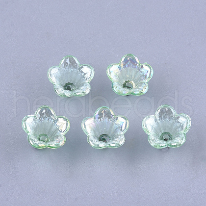 Transparent Acrylic Bead Caps TACR-T007-04C-1