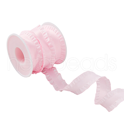 FIBLOOM 10 Yards Polyester Pleated Edged Ribbon for Clothing Decoration DIY-FI0001-13B-1