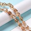 Transparent Electroplate Glass Beads Strands GLAA-C025-02I-2