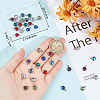 Beebeecraft 48Pcs 12 Colors 304 Stainless Steel Rhinestone Charms STAS-BBC0004-05-3