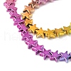 Gradient Color Electroplated Synthetic Non-magnetic Hematite Beads Strands G-A263-F01-03-3