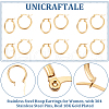 Unicraftale 12 Pairs 201 Stainless Steel Hoop Earrings for Women EJEW-UN0002-43-4