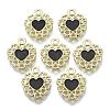 Golden Plated Alloy Enamel Pendants PALLOY-N154-04A-2