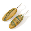 Bohemian Oval Floral Emperor Stone Dangle Earrings PV7367-1-1