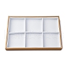 2 Row 6 Grids Removable Imitation Leather Jewelry Trays CON-G023-14-1