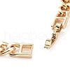 Cubic Zirconia Link Bracelet with Golden Brass Curb Chains BJEW-C055-06E-G-3