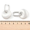 Flat Round Brass Hoop Earrings for Women EJEW-U055-02S-3