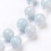 Natural Dyed Marble Beads Strands G-I203-A-8mm-1-3