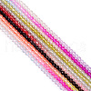  10 Strands 10 Colors Transparent Gradient Color Glass Beads Strands GLAA-TA0001-56-2
