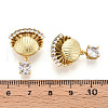Brass Micro Pave Cubic Zirconia Pendants KK-N265-19G-3