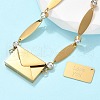304 Stainless Steel Oval Link Bracelets BJEW-U030-01G-3
