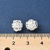 Brass Micro Pave Cubic Zirconia Bead KK-U067-08S-06-2