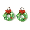 Christmas Theme Opaque Resin Pendants RESI-S08-02O-1
