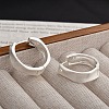 Brass Hoop Earrings for Women EJEW-U055-07S-1