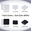 SUNNYCLUE 600Pcs 2 Colors Opaque Acrylic Slide Charms OACR-SC0001-39-2