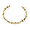304 Stainless Steel Open Cuff Twisted Bangles for Women BJEW-G706-03G-2