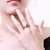 Gorgeous Brass Cubic Zirconia Triangle Finger Rings for Women RJEW-BB04180-A-7G-5