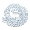 Baking Paint Transparent Glass Beads Strands DGLA-A07-T8mm-KD05-2