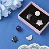 Natural Gemstone Healing Moon & Star & Round Ornaments AJEW-FS0001-12B-3