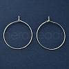 Brass Hoop Earrings Findings IFIN-R211-01S-2
