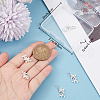 Beebeecraft 5Pcs 925 Sterling Silver Pendants STER-BBC0002-17-3