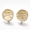 Brass Stud Earring Findings KK-T038-458G-1