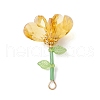 Handmade Glass Beaded Flower Pendants PALLOY-MZ00742-01-1