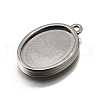 304 Stainless Steel Pendant Cabochon Settings STAS-S181-02P-E-2