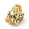 Brass Micro Pave Clear Cubic Zirconia Pendants KK-M235-05G-4