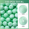 100Pcs Silicone Beads Round Rubber Bead 15MM Loose Spacer Beads for DIY Supplies Jewelry Keychain Making JX463A-1