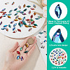 GOMAKERER 120Pcs 20 Styles Twist Leaf Shape Sew on Rhinestone FIND-GO0001-63-5