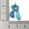 Brass Enamel Pendants X-KK-E093-03G-R-3