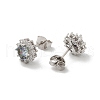 925 Sterling Silver Micro Pave Clear Cubic Zirconia Stud Earrings EJEW-U042-03P-4
