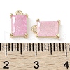 Brass Micro Pave Cubic Zirconia Charms KK-G491-31G-05-3