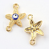 Alloy Enamel Evil Eye Links connectors X-ENAM-Q032-05-2