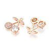 Brass Micro Pave Cubic Zirconia Pendants KK-T074-71KCG-01-2