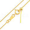 925 Sterling Silver Box Chain Necklaces NJEW-C052-03G-2
