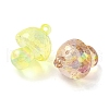 UV Plated Transparent Acrylic Beads OACR-B020-06-2