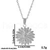 Stainless Steel Diasy Flower Pendantl Necklaces Women Fashion Minimalist Design Jewelry GH9926-1-2