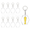 BENECREAT DIY Hexagon Acrylic Blank Pendant Keychain Making Kits DIY-BC0001-61P-1