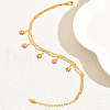 Brass Beach Daisy Flower Tassel Double Layer Anklets for Women's Vacation Date Gift AN0385-3-4